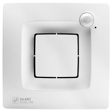 Soler And Palau SILENT DUAL 100 Bathroom Fan Ø100mm With Humidity And Motion Sensor Quiet Ventilation