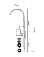 CANATURE RO800 UX5 Reverse Osmosis System Trap Dimensions 36cm Height 5cm And 8cm Width