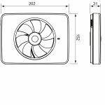 FRESH Intellivent 2.0 WHITE Export bathroom fan with timer and self-adjusting humidity sensor - Image 3