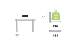 Rodigas MS257 Sliding Wall Bracket Dimensions 550x800 mm For Outdoor Air Conditioner Unit Mount Up To 140 kg