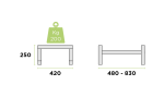 Rodigas SP 700 Modular Floor Support Dimensions Adjustable 480 To 830 mm Steel Base 200 kg Capacity