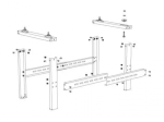 Rodigas SP 740 Adjustable Floor Support Construction Diagram Showing All Parts And Assembly Connections