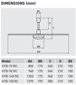 Soler And Palau HTB-75 RC Ceiling Fan 800mm Diameter And 360mm Height