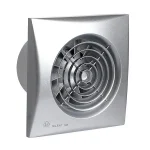 Soler And Palau SILENT-100 CRZ Silver Ø100 mm Bathroom Fan With Timer And Shutter
