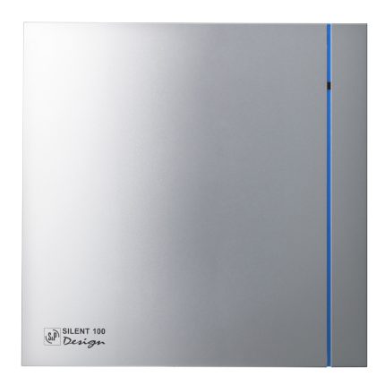 Soler And Palau SILENT-100 CHZ Design Silver Badlüfter Mit Feuchtigkeitssensor Und Nachlauftimer Ø100 mm