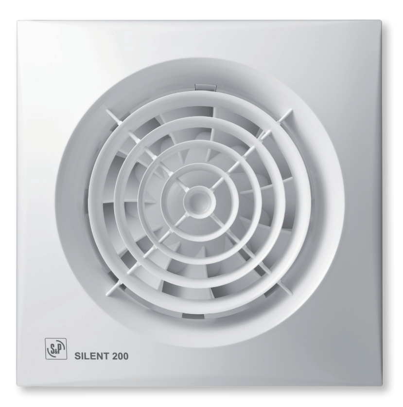 Soler & Palau SILENT-200 CRZ Ø120 mm Bathroom And WC Fan With Timer Soler And Palau SILENT-200 CRZ Ø120 mm Quiet Bathroom Fan With Timer IP45 Class II