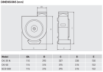 Soler And Palau CK-50 Ø115 mm Kitchen Extract Fan Dimensions 315x315 mm