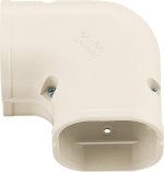 INABA DENKO SK-77-I Ivory Flat Elbow 90° For Decorative PVC Trunking For AC And Heat Pump Pipe Routing