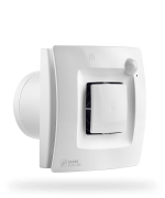 Soler&Palau; SILENT DUAL 300 balts PVC vannas istabas ventilators ar kustības un mitruma sensoru, kā arī gaismas sensoru