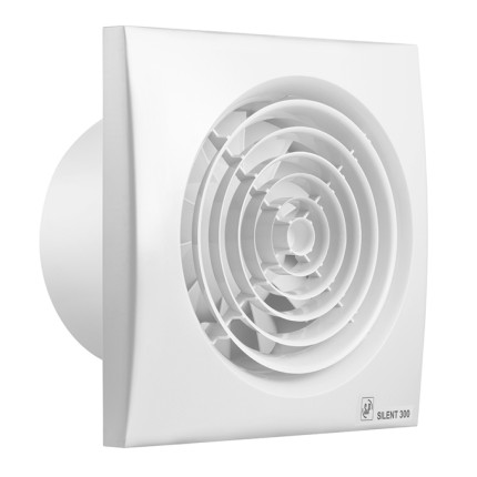 Soler & Palau SILENT-300 CZ White Bathroom And WC Extract Fan With Ball Bearings And Shutter