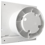 Soler And Palau SILENT-100 CRZ Silver Ø100 mm Bathroom Fan Back View With Backdraft Shutter