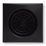 Soler And Palau SILENT-100 CZ Black Ventilatore da bagno nero, vista frontale Ø 100 mm