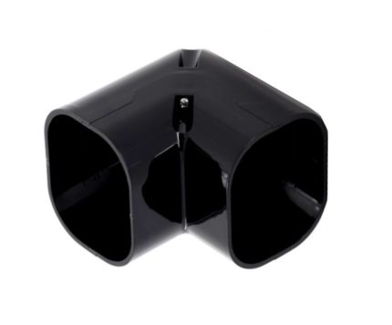 INABA DENKO SC-77-K 90 Degree Vertical Duct Elbow Slimduct Black PVC