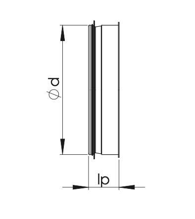 ETS NORD NAL Ø500mm Air Duct End Cap 55mm Width 1.8kg Galvanised Steel