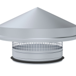 ETS NORD NTH-100 Steel Rain Hood Ø100mm With Rubber Gasket Ventilation