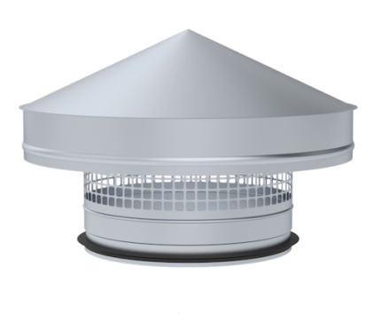ETS NORD NTH-125 Steel Rain Hood Ø125mm With Rubber Gasket For Ventilation
