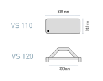 Rodigas VS110 And VS120 Condensate Tray With Brackets Dimensions 830×310mm