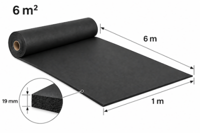 Armacell ArmaFlex ACE-19-99/EA Self-Adhesive Insulation Sheet Dimensions 19 mm × 1 m × 6 m With 6 m² Coverage