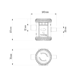 Tecnosystemi STOP Anti Odor Condensate Siphon Ø32mm With Compact Dimensions For HVAC Drainage