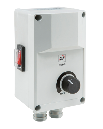 Soler & Palau REB 5 Single Phase Speed Controller Surface Mounted With On Off Switch