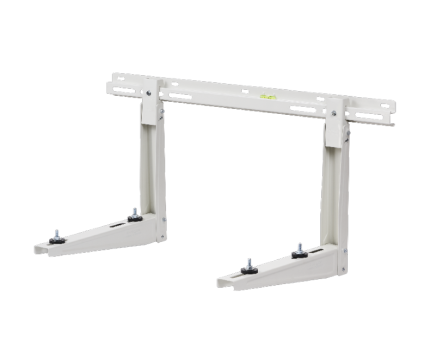 odigas MS 224 White Sliding Wall Bracket With Safety Hook 375mm By 465mm Supporting Outdoor Air Conditioner Or Heat Pump Units Up To 140kg