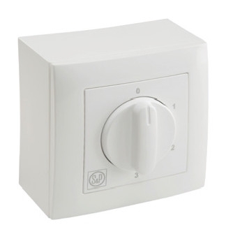 Soler & Palau INTER 4P Three Speed Fan Switch With On Off Control For TD Silent And Similar Ventilation Fans