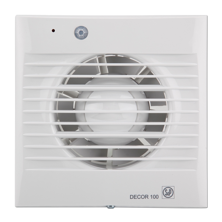 soler-palau-decor-100-cdz-bathroom-extract-fan-motion-sensor Soler & Palau Decor 100 CDZ Bathroom Extractor Fan With Timer Motion Sensor Ø100mm