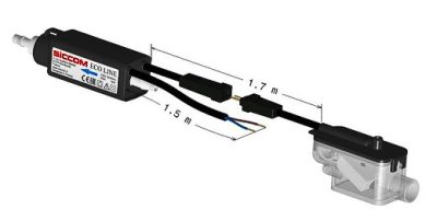 SICCOM ECO LINE DE05SCC600 Condensate Pump Cable Dimensions With 1.5 m Power Cable And 1.5 m Maximum Suction Head