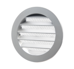 DEC International DSAV-125 C Aluminium External Vent Grille Ø125 mm With Insect Screen And Weather Protection