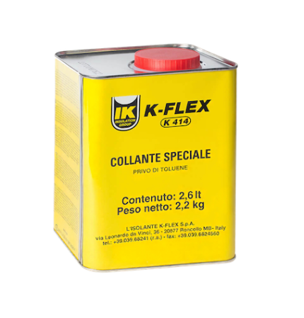 K-FLEX K-414 Contact Adhesive 2.6 L For Bonding K-FLEX Elastomeric Pipe And Duct Insulation