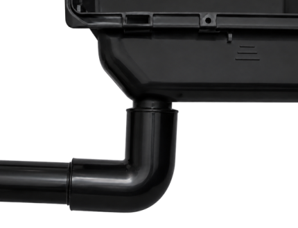 Tecnosystemi SCD3E0004 90° Elbow Installation With TCR-21 Rigid Condensate Drain Pipe Ø21 mm For HVAC Drainage
