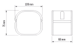 INABA DENKO SJ-100-K Black PVC Coupler – Dimensions: 109 × 75 × 66 mm – For the SLIMDUCT SD-100 Lineset Cover Trunking System