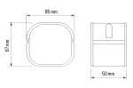 INABA DENKO SJ-77-A Anthracite Grey Duct Coupler Dimensions 85 × 67 × 50 mm For SLIMDUCT SD-77 Lineset Cover