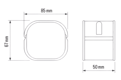 INABA DENKO SJ-77-A Anthracite Grey Duct Coupler Dimensions 85 × 67 × 50 mm For SLIMDUCT SD-77 Lineset Cover