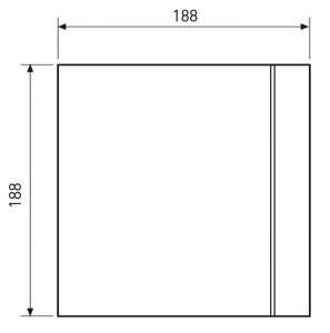 Soler And Palau DESIGN-100 Austauschbare Frontblende, Abmessungen 188 × 188 mm, für Bad-Abluftventilatoren