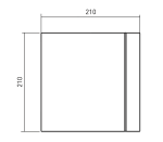 Soler And Palau SILENT-200 DESIGN Matt White Front Cover 5210021400 Dimensions 210 × 210 mm For Bathroom Fans