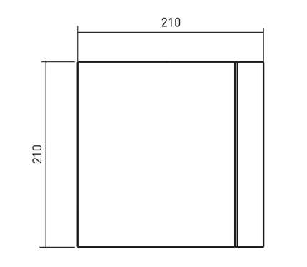 Soler And Palau SILENT-200 DESIGN Matt White Front Cover 5210021400 Dimensions 210 × 210 mm For Bathroom Fans